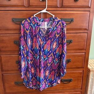 Vibrant Multicolor Patterned Blouse - Lizzie top